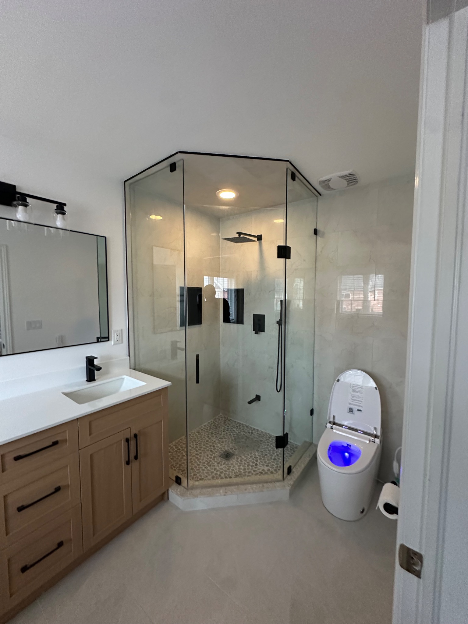 Completed bathroom renovation
